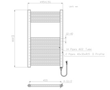 Kartell K-VIT Straight Electric Towel Rail Thermostatic- Chrome (ETSTR508C)(ETSTR510C)(ETSTR512C)