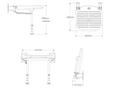 AKW 4000 Series Advanced Wall Mounted Fold Up Moulded Seat With Support Legs (04070)