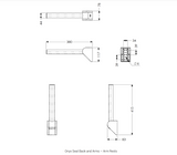 AKW Onyx Shower Seat With Back, Arms & Adjustable Leg - White (02811WH-LS)