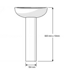 AKW Navlin Wash Basin 500mm 1 Tap Hole (23578)