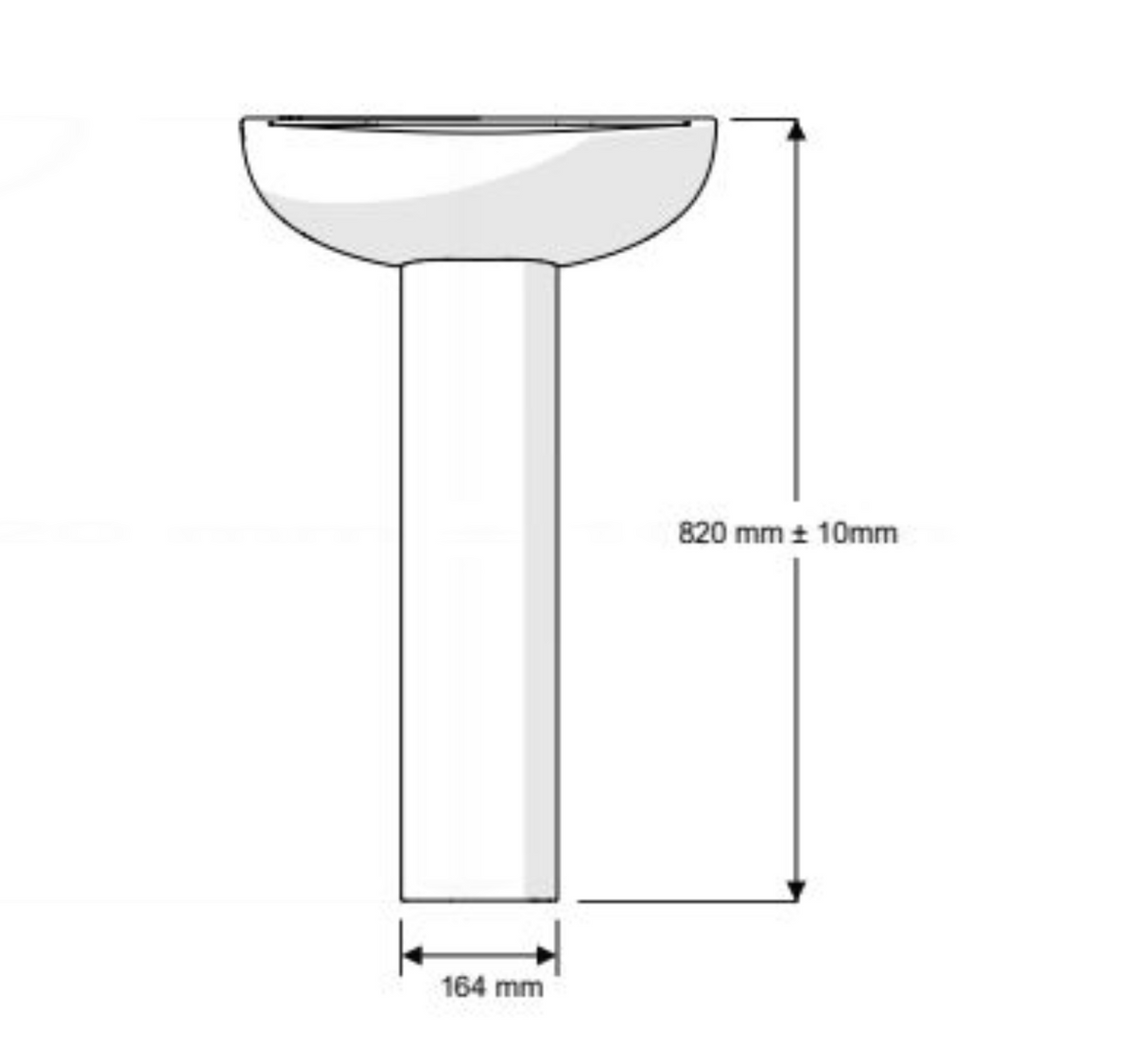 AKW Navlin 450mm 1 Tap Hole Wash Basin (23576)