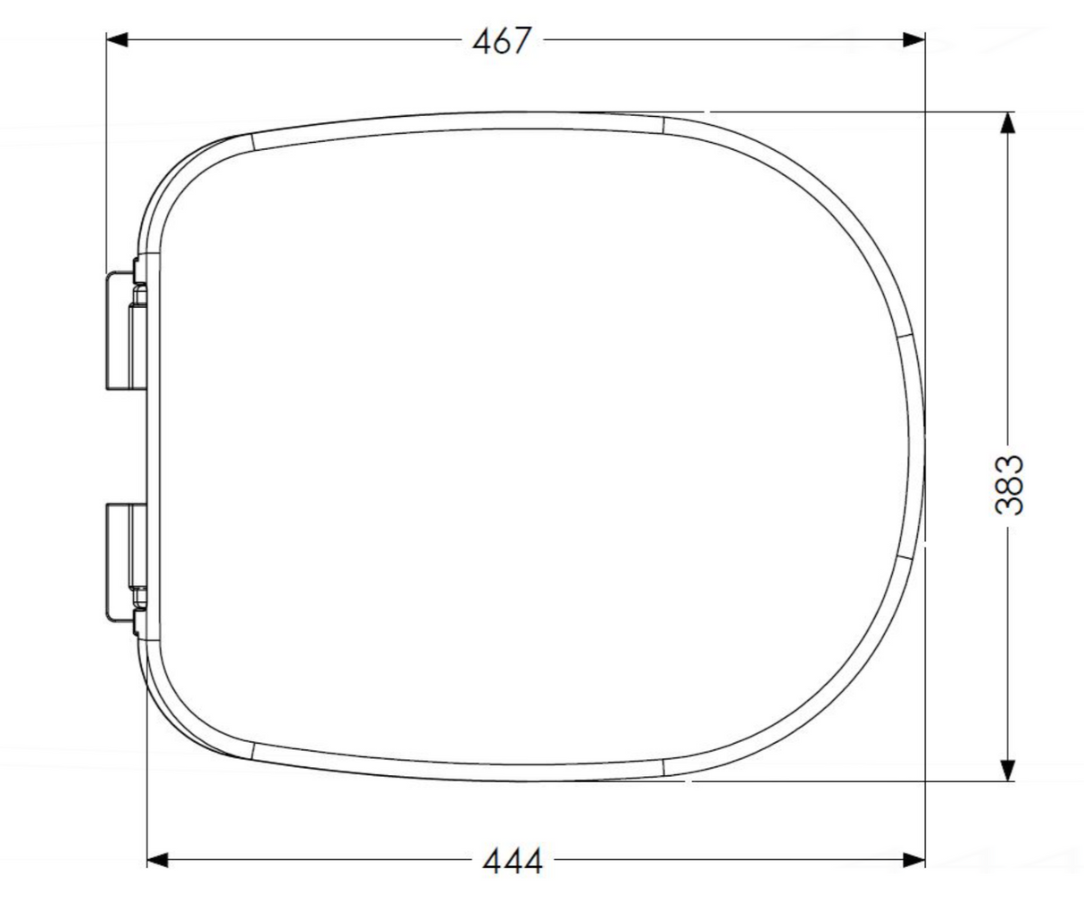 AKW White Ergonomic Toilet Seat with Lid (23122)
