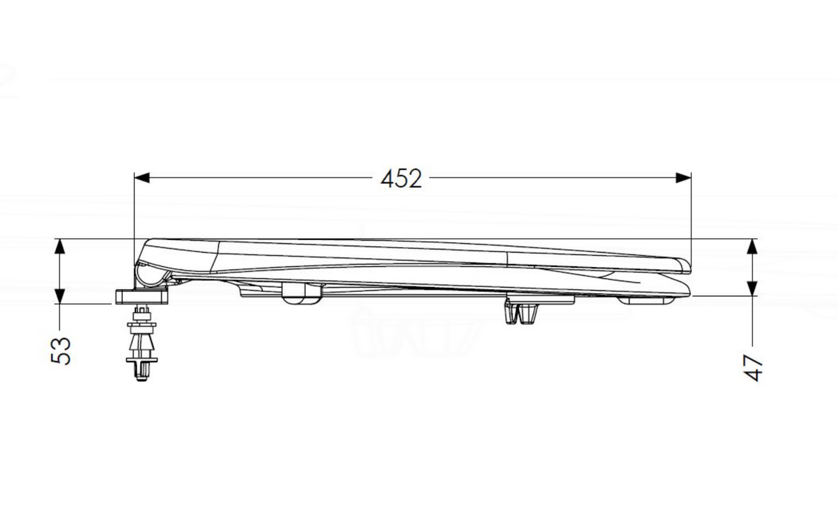 AKW White Ergonomic Toilet Seat with Lid (23122)