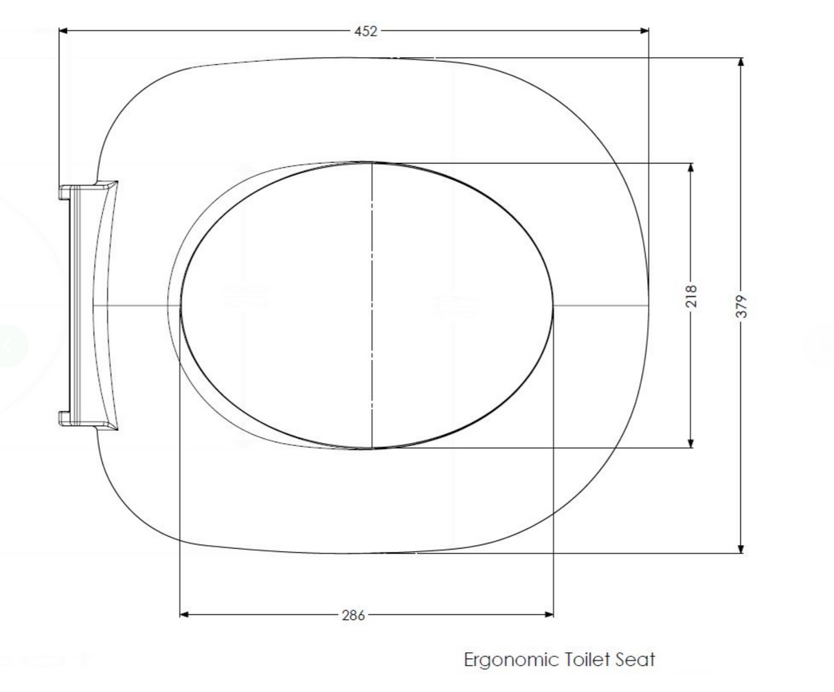 AKW White Ergonomic Toilet Seat with Lid (23122)