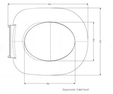 AKW White Ergonomic Toilet Seat with Lid (23122)