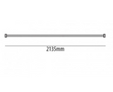 AKW Straight Curtain Rail 2135mm (Inc.Fittings) (24049)