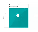 AKW Tuff Form8 1000 × 1000mm Wet Room Former Without Waste – (21131)
