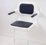 AKW 2000 Series Standard Fold Up Shower Seat Padded Dark Blue (02232P)