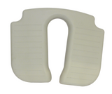 AKW 4000 Series Extra Wide Horseshoe Grey Padded Wall Mounted Shower Seat With Support Legs (04220P)