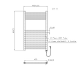 Kartell K-VIT Straight Electric Towel Rail 500x800mm Thermostatic On/OFF Chrome (ESTR508C)