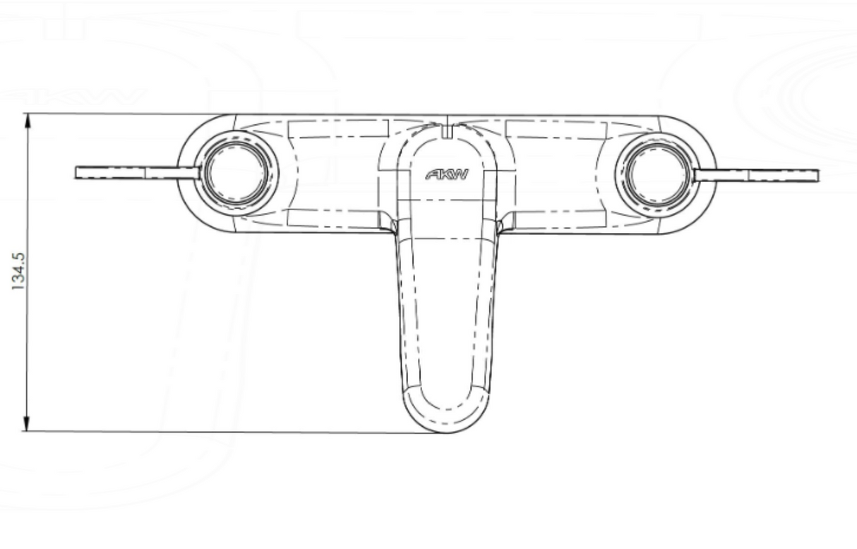 AKW Lever Mixer Bath Tap Chrome (30855)