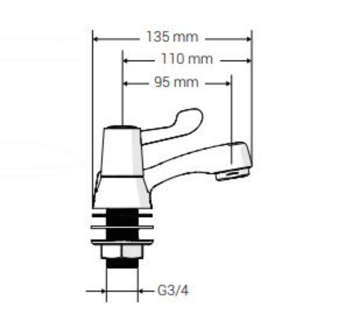 AKW Lever Mixer Bath Tap Chrome (30855)