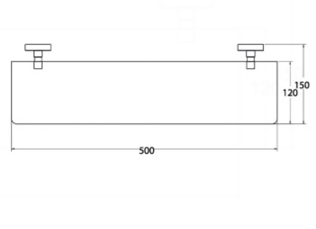 AKW Mars Glass shelf (23670)
