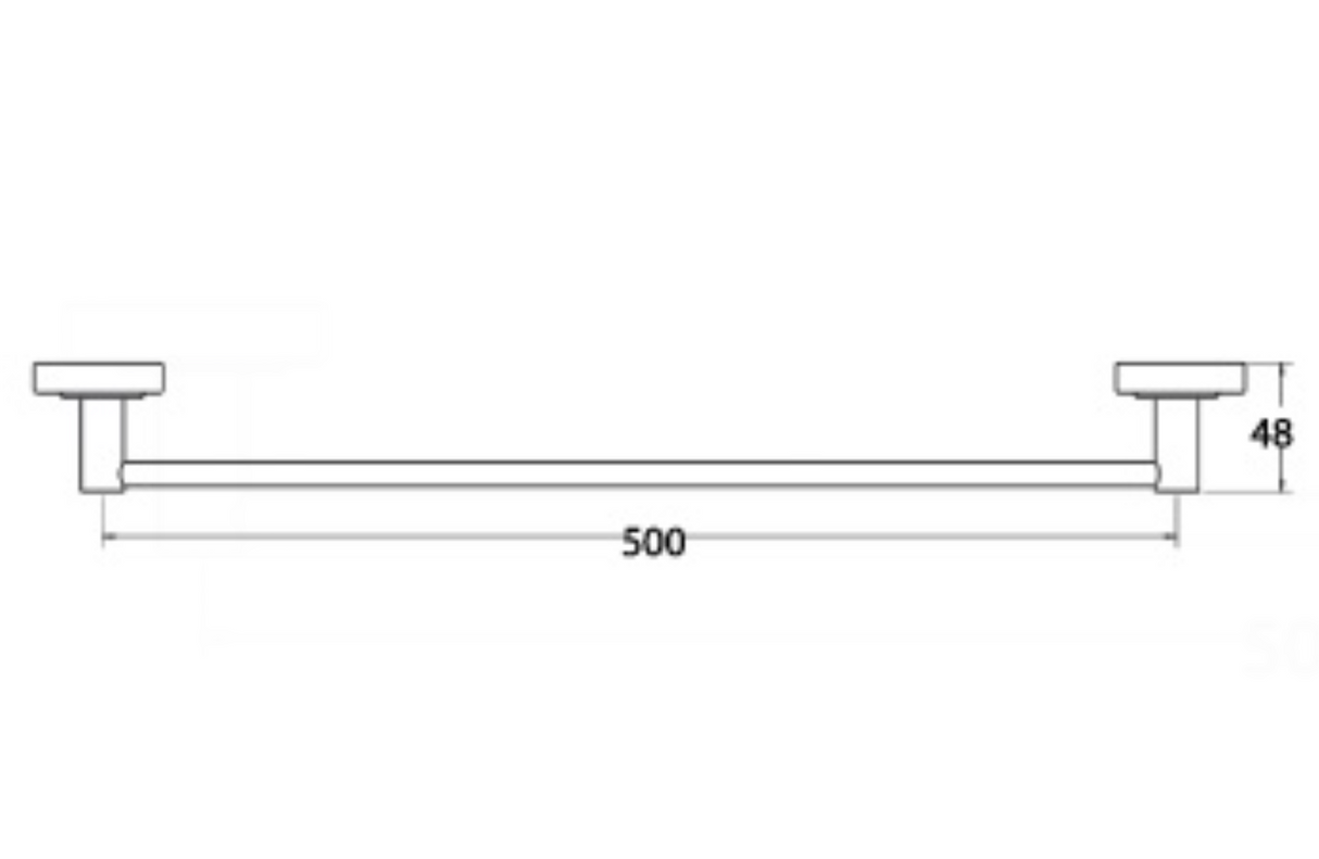 AKW Mars Towel Bar Silver (23671)