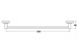AKW Mars Towel Bar Silver (23671)