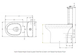 AKW Navlin Raised Height Close Coupled Toilet Pan 650mm (23570)