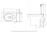 AKW Navlin Raised Height Close Coupled Toilet Pan 650mm (23570)