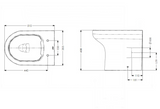 AKW Navlin Standard Height Back to Wall Toilet Pan (23572)