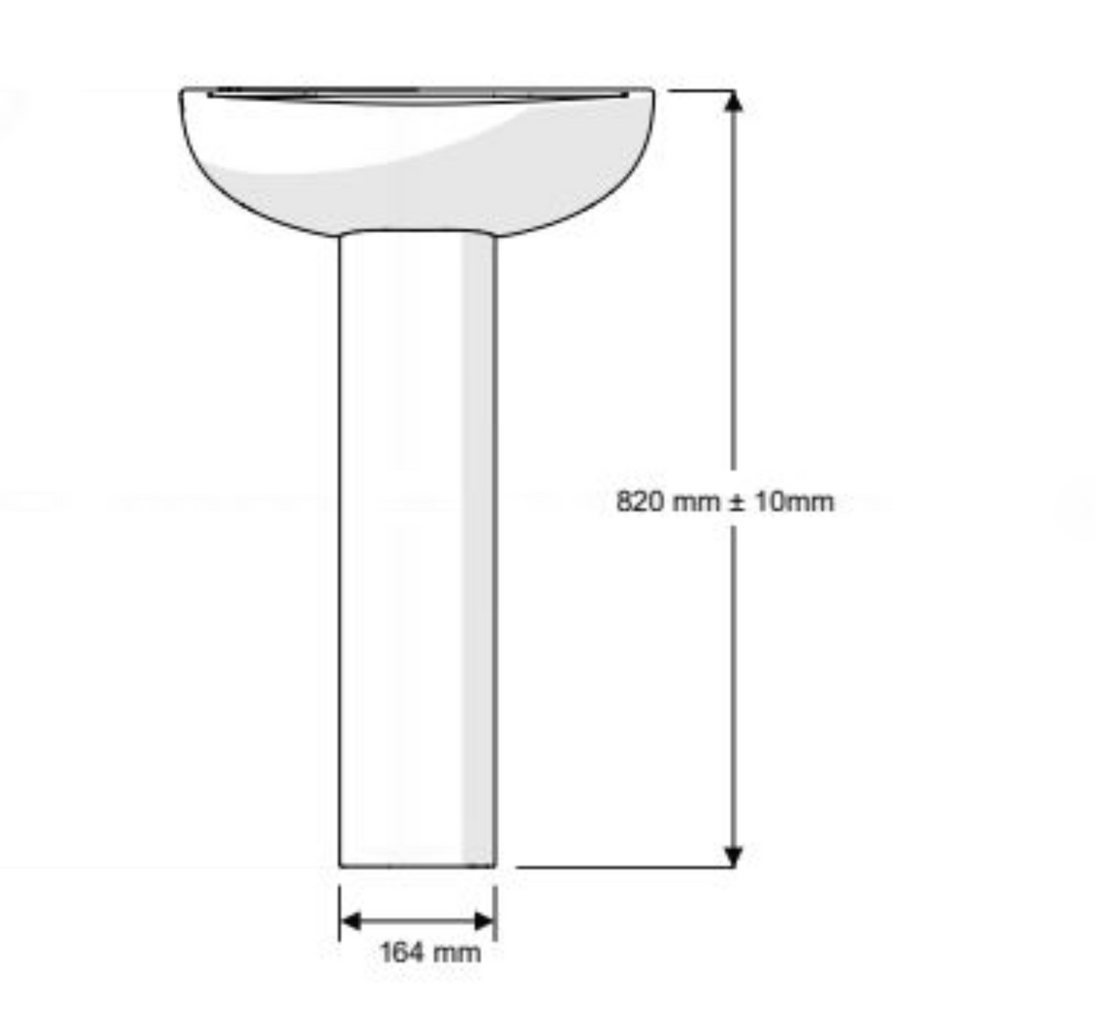 AKW Navlin Wash Basin 500mm 2 Tap Hole (23579)