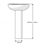 AKW Navlin Wash Basin 500mm 2 Tap Hole (23579)