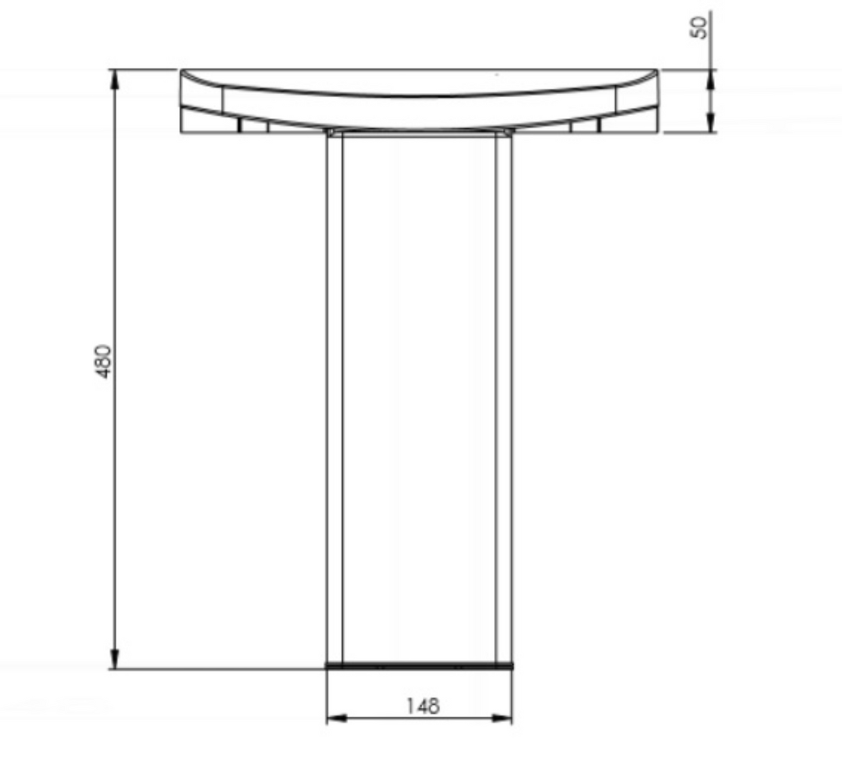 AKW Onyx Compact Fold-Up Shower Seat With Leg - Black (02802BK-LS)