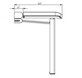 AKW Onyx Compact Fold-Up Shower Seat With Leg - White (02802WH-LS)