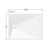 AKW Onyx Exclusif Shower Tray 1200x900mm White (12826WH)