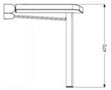 AKW Onyx Fold Up Shower Seat - White (02801WH-LS)