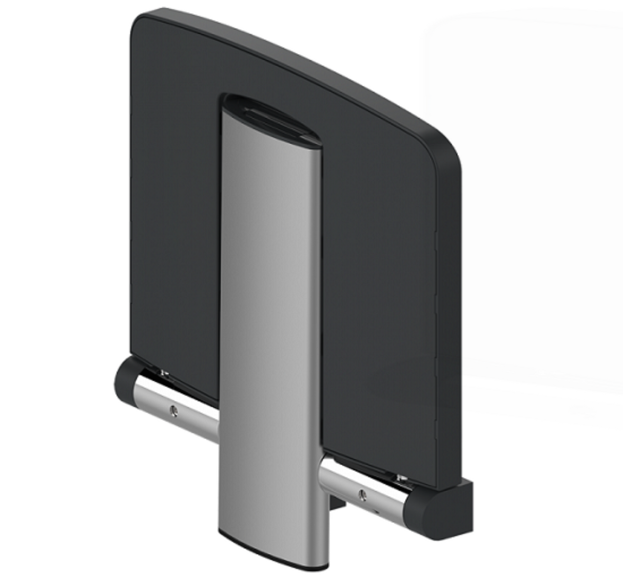 AKW Onyx Fold Up Shower Seat with Adjustable Leg - Black (02810BK-LS)