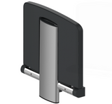 AKW Onyx Fold Up Shower Seat with Adjustable Leg - Black (02810BK-LS)