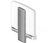 AKW Onyx Fold Up Shower Seat with Adjustable Leg -White (02810WH-LS)