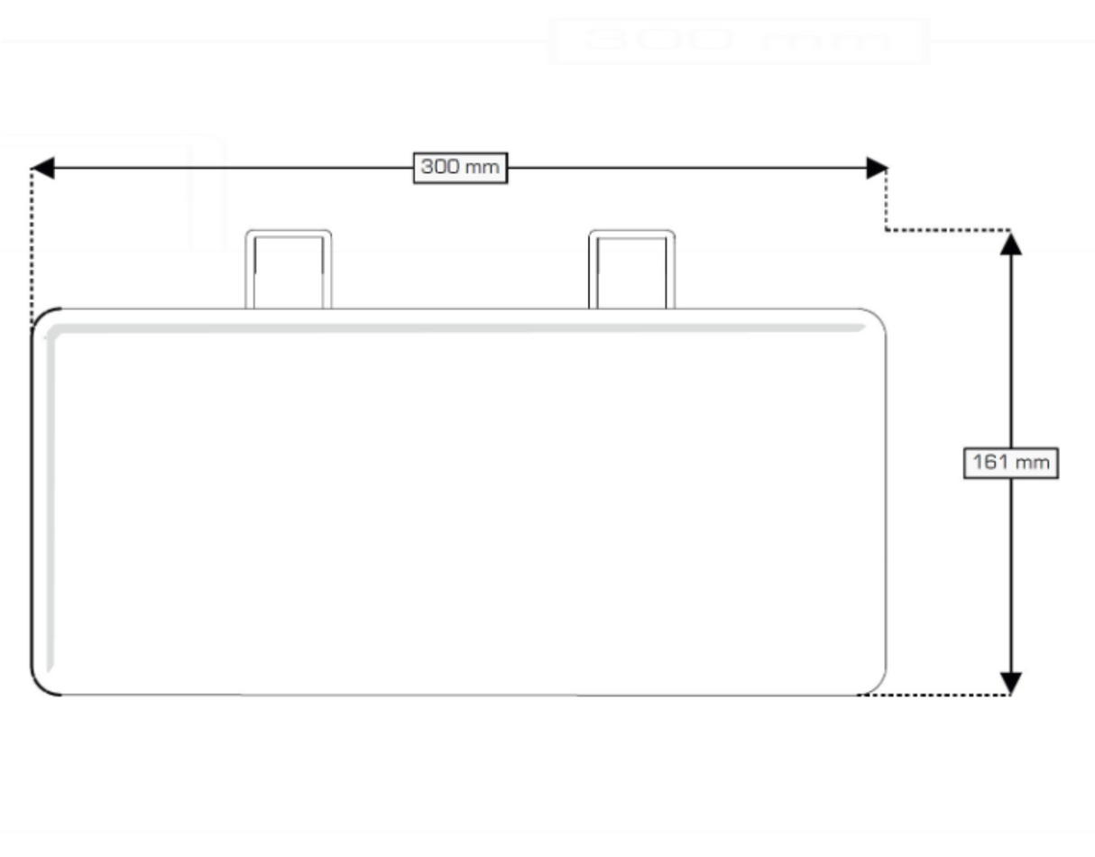 AKW Onyx Large Bathroom Shelf (23680)