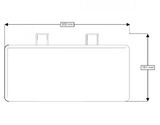 AKW Onyx Large Bathroom Shelf (23680)