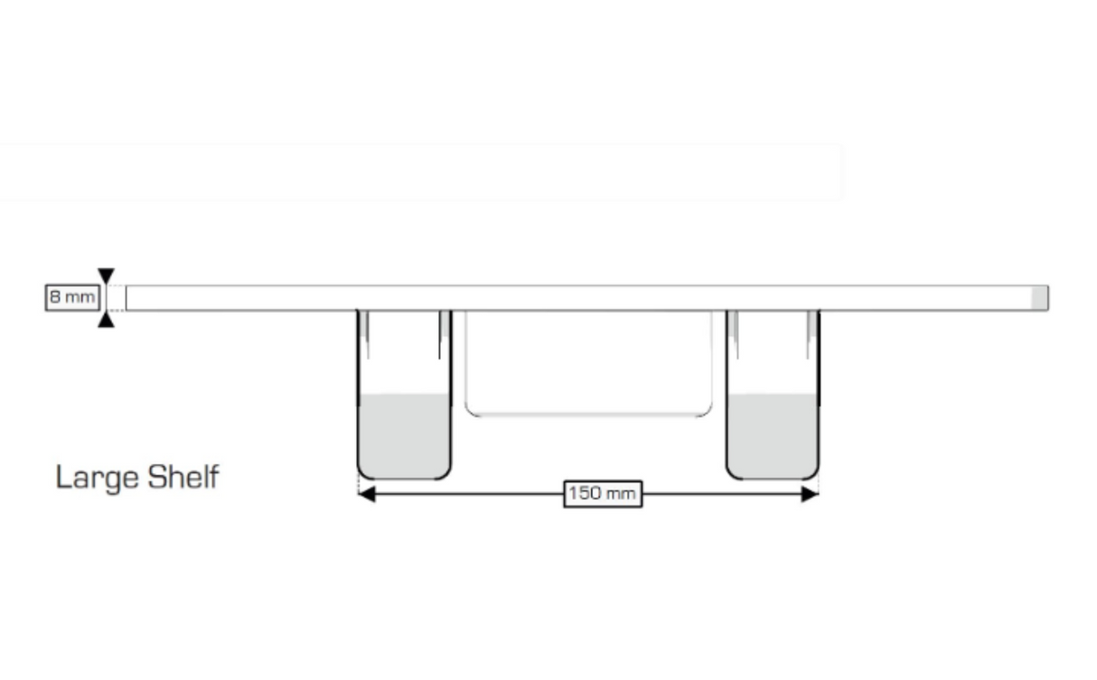 AKW Onyx Large Bathroom Shelf (23680)