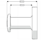 AKW Onyx Robe Hook Chrome (23690)