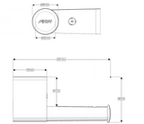 AKW Onyx Toilet Roll Holder White and Chrome (23685)