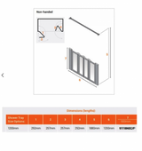 AKW Silverdale Option N Shower Screens 1200mm Wide x 900mm High - Clear (91118NSC)