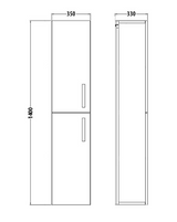 Kartell K-VIT Options 24 Wall Mounted Side Unit- White Gloss (OPTWMSU-WT)