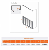 AKW Silverdale Option N Shower Screens 1700mm Wide x 750mm High - Clear (91117NSC)