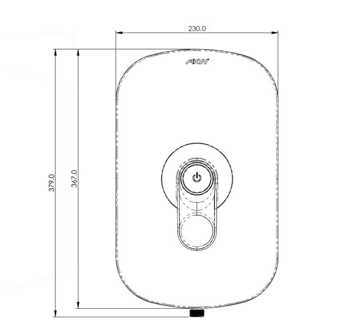 AKW SmartCare Lever White With Silver - White Kit 8.5KW (29090WH)