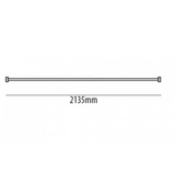 AKW Straight Curtain Rail 2135mm (Inc.Fittings) (24049)