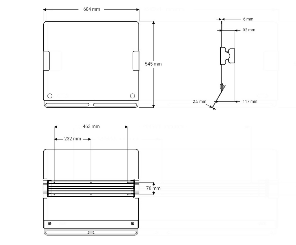 AKW Tilted Mirror with Handle (23605SS)