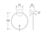 AKW Towel Ring 160mm Diameter - Stainless Steel (03SS-TOWR)