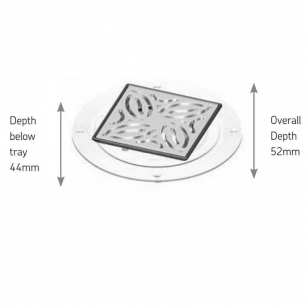 AKW Tuff Form 1 Part Pumped Stainless Steel Waste - Tiled Floor (LB00104)