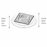 AKW Tuff Form 1 Part Pumped Stainless Steel Waste - Tiled Floor (LB00104)