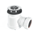 AKW Tuff Form 2 Part Gravity Stainless Steel Waste Adaptor with GW19 Waste - Tiled Floors (21319)