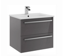Kartell K-VIT Dove 600mm 2 Drawer Wall Mounted Unit with Ceramic Basin (DOV600WMDR)