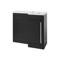 Kartell K-VIT Dove 900mm L-shaped furniture pack right hand in slate grey
