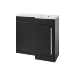 Kartell K-VIT Dove 900mm L-shaped furniture pack right hand in slate grey