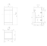 Kartell K-VIT Dove 900mm L-Shaped Door Unit Left-Hand Furniture Pack - Matt White- Cistern Included (DOVLSVU-SW - DOVLSWC-SW - MAT900LH - ACC001N)